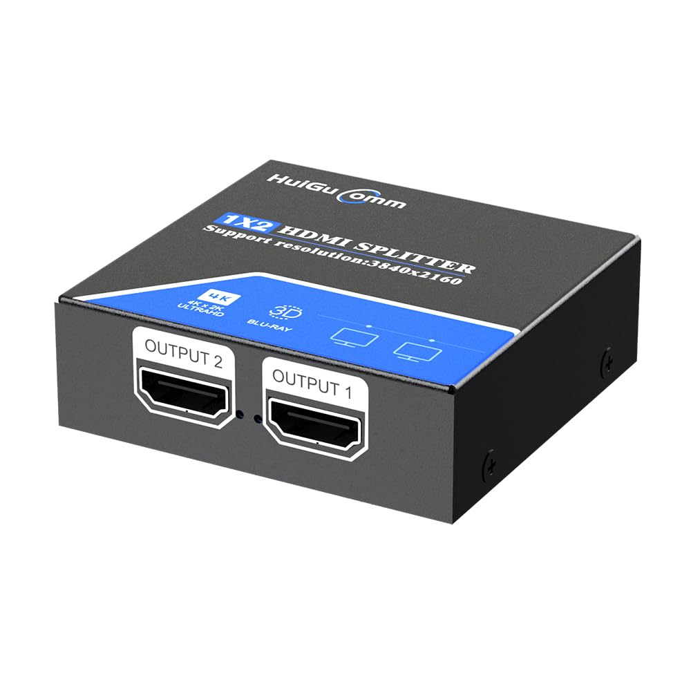 4K HDMI Splitter for Dual Monitors 1 in 2 Out Dual HDMI Adapter for Two Double Monitors Not Extended Display Taptop Hub Extender Splitter