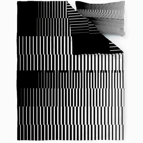 Housse de couette 200x200 géométrie moderne avec 2 taies d'oreiller - 2