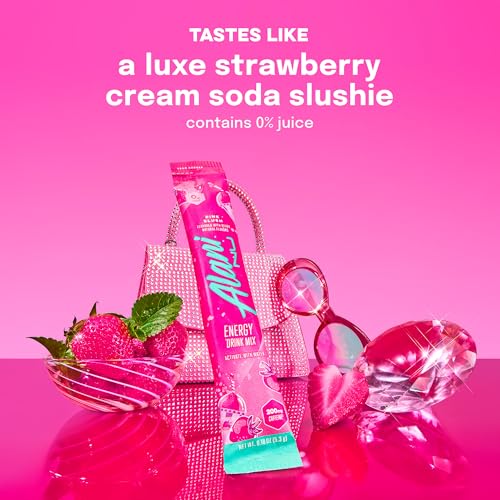 Image of Alani Nu PINK SLUSH Energy Sticks, Energy Drink Powder, 200mg Caffeine, Pre Workout Performance with Antioxidants, On-The-Go Drink Mix, Biotin, B Vitamins, Zero Sugar, 5-10 Calories, 10 Pack