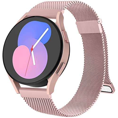 Oumida Bracelet pour Samsung Galaxy Watch 6/5/4/7 40mm 44mm/5 Pro 45mm - Bracelet en Acier Inoxydable Tissé 20mm pour Galaxy Watch 4 Classic 46mm 42mm, Active2