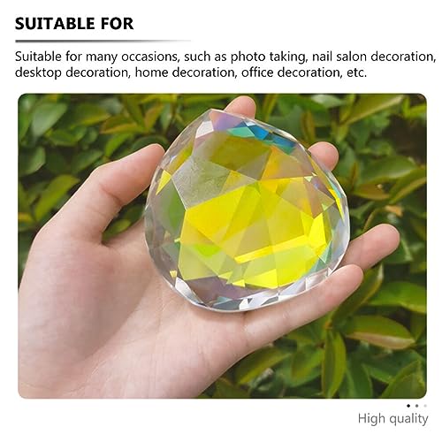Lurrose Nail Art Holder Practice Stand Love Heart Shaped Atificial Crystal Diamond Hand Model Ornament Manicure Accessories For DIY Craft Nail Art Display 8cm - Image 2