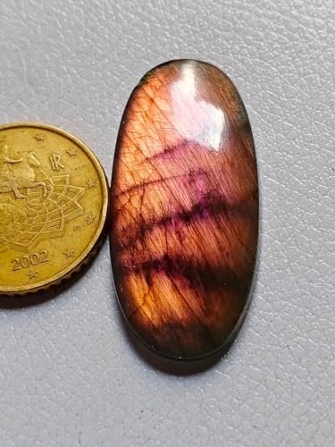 Labradorite violette naturelle ovale pour fabrication collier et bague - 3