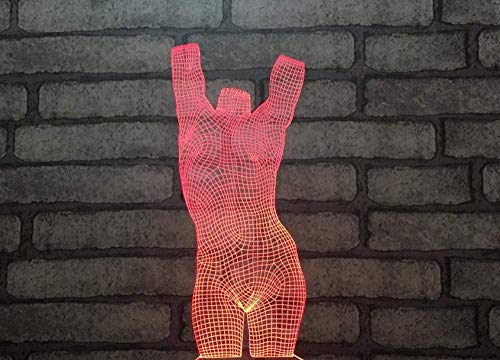 Preisvergleich Produktbild 3D Illusionslampe Kostüm Nachtlicht für Schlafzimmer Dekoration Kinder Geburtstagsgeschenke Weihnachtsgeschenke (7 Farben + Fernbedienung + SUB)