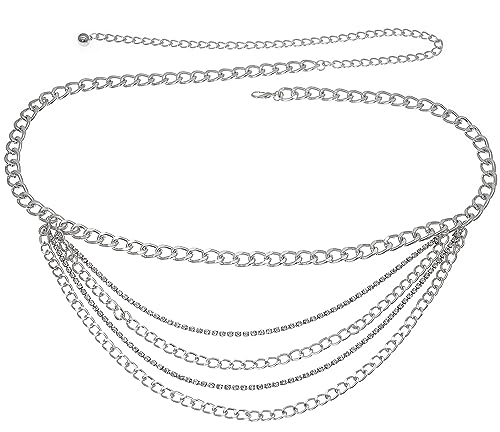 Women's Multilayer Rhinestone Crystal Belly Chain - Exquisite Stratified Waist Belt4