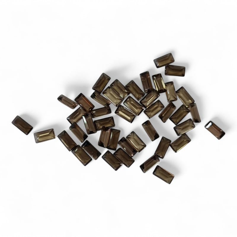 Quartz fumé véritable baguette 6x3mm pour créer votre bague d'anniversaire personnalisée