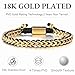 WP WEPICK Gold-Plated Bracelets for Men 18K Gold Plated Franco Link Chain Stainless Steel Bracelet Adjustable Bracelet Mens Jewelry Birthday Gift Gold-tone
