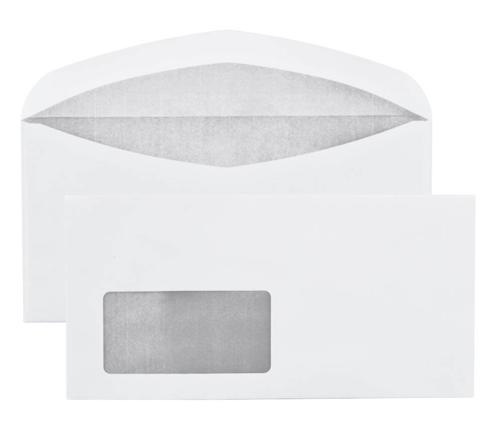 Text DIN Long Gummed with Slides Window