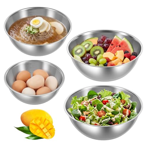 Set de 4 tazones de acero inoxidable para mezclar miniatura 1