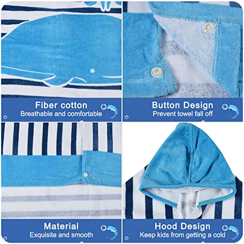 image for Hooded Bath Towel for Kids Boys Girls 2 to 8 Years Old, SearchI Whale 