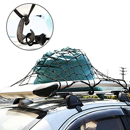 GepäCknetz Auto Kofferraum Autozubehörauto SUV Pick-up-Trucks Dach-Top-Gepäckträger Ladungskorb elastiziertes Netto Cargo Net Car Trunk Net Kofferraumnetz GepäCknetz (Color Name : Black)