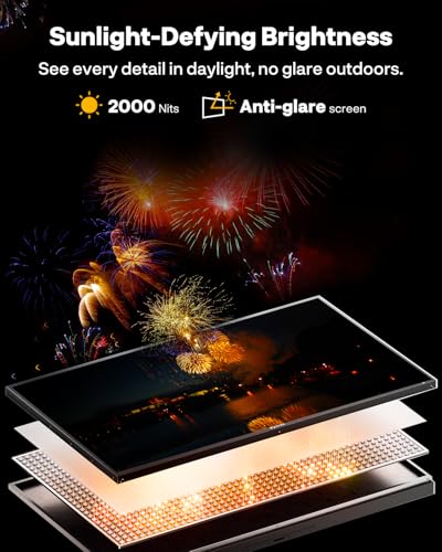 Image of SYLVOX 55 inch Outdoor Mini-LED QLED TV, 4K Ultra HD Smart Google TVs, 2000 Nits Full Sun, Anti-Glare Screen, 120Hz Refresh Rate, IP55 Waterproof, Dual 30W Dolby Atmos Speaks (Cinema /2025)