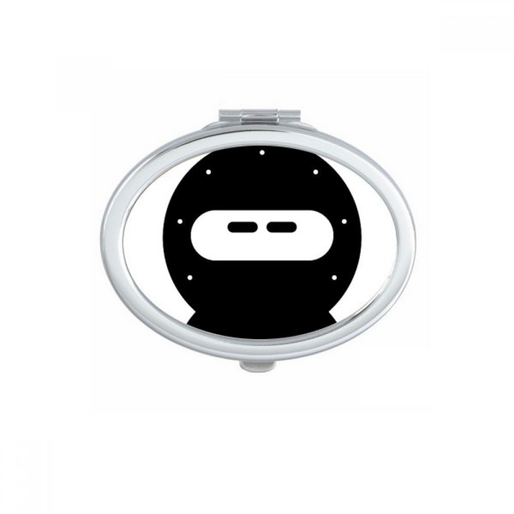 Miroir compact alien monstre robot ovale maquillage portable mignon - 4