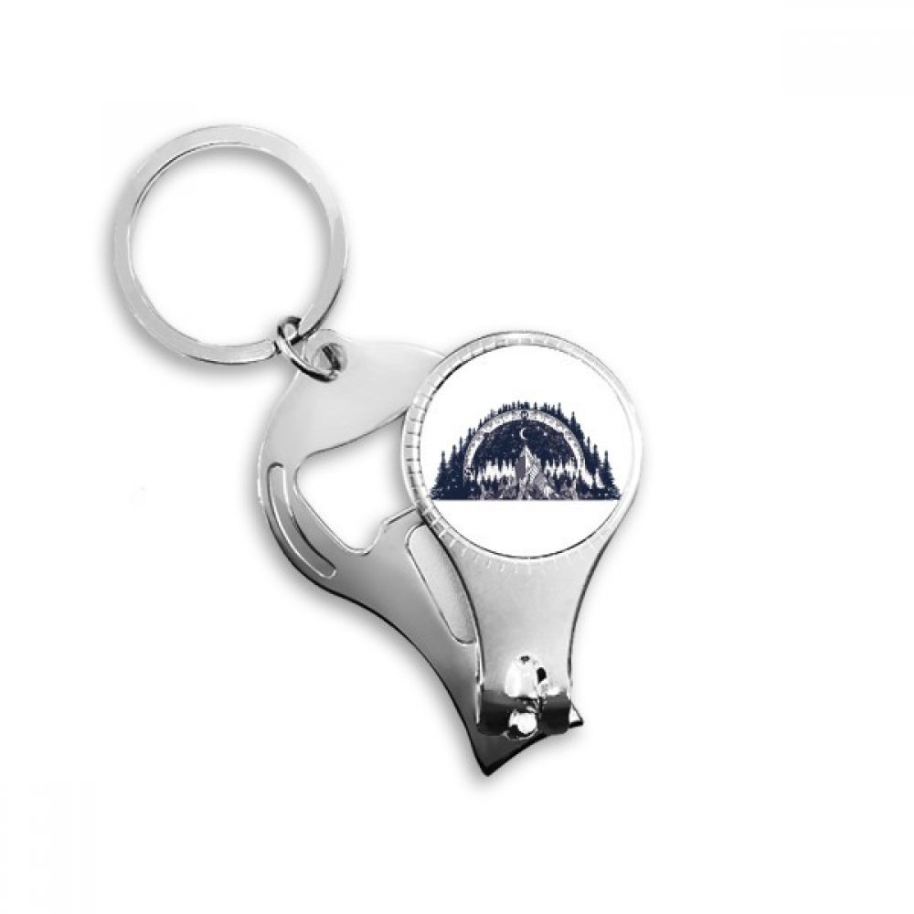 Porte-clés Iceberg motif lune aux finitions soignées et design épuré