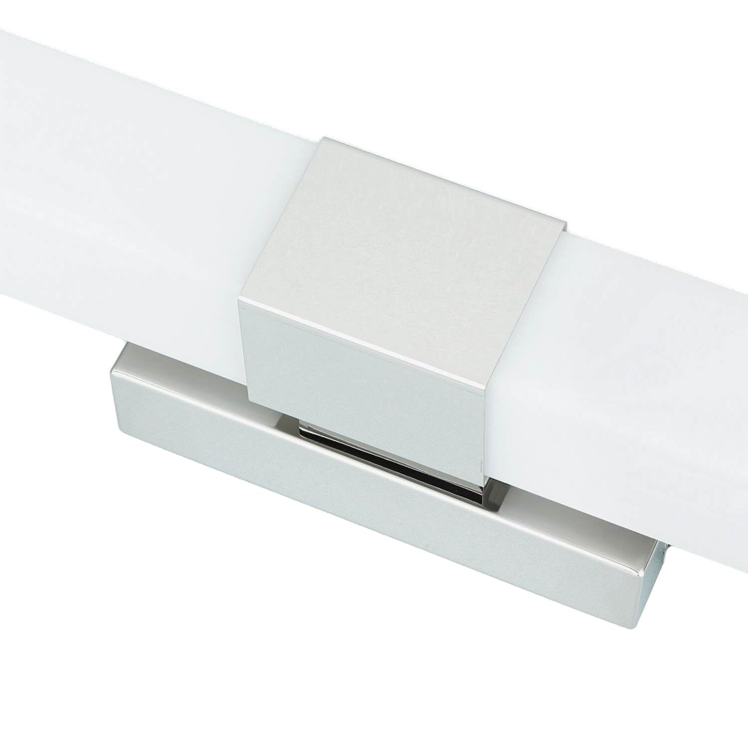 Aplique espejo LED grande 60 cm largo IP44 cromo blanco 4100 K 1010 lm blanco neutro acero inoxidable plástico aplique de pared baño