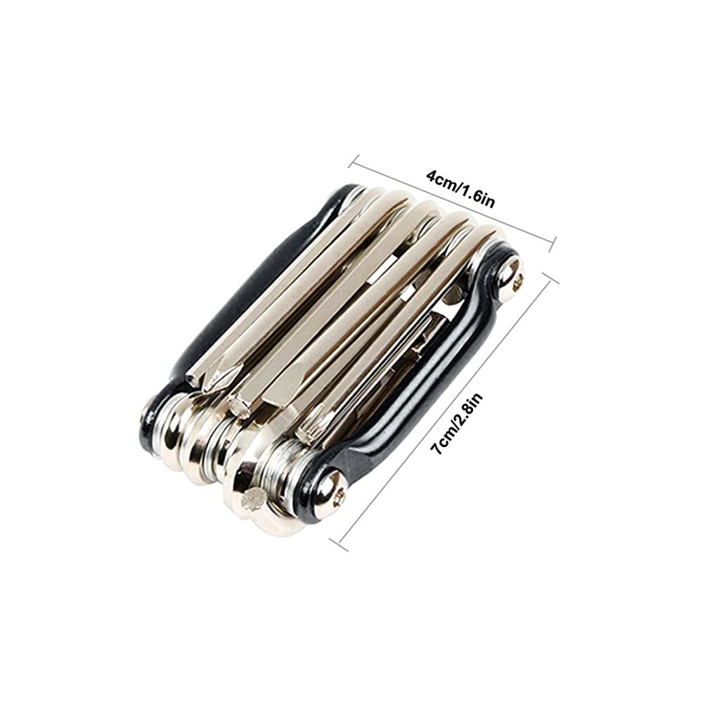 Multitool Bici 11 In 1 QitinDasen - Acciaio Inox, Compatto, Per Riparazioni Bicicletta - Foto 3