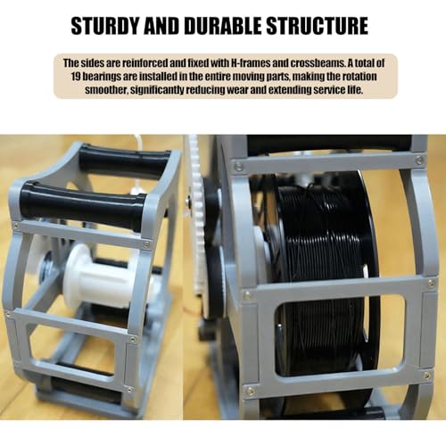 3D Filament Respooler Auto Stop Electric Winder pour 1kg Spool Tangle-Free Transfer of PLA ABS Fil de Couture Fil Silencieux Smart Sensor Reel Convertisseur Compact DIY Tool