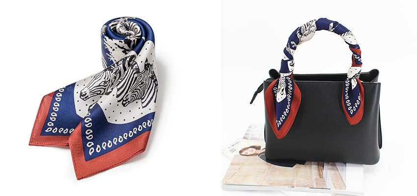 Image of ANDANTINO 100% Mulberry Silk Scarf -21 inch Square Neckerchief with Gift Packed