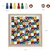 Gothink Wooden Snakes and Ladders Game - 13 Inch Educational Board Game for Children Ages 3 and Up & Adults - Classic Board Game Includes 6 Counters & 2 Dice, Rules