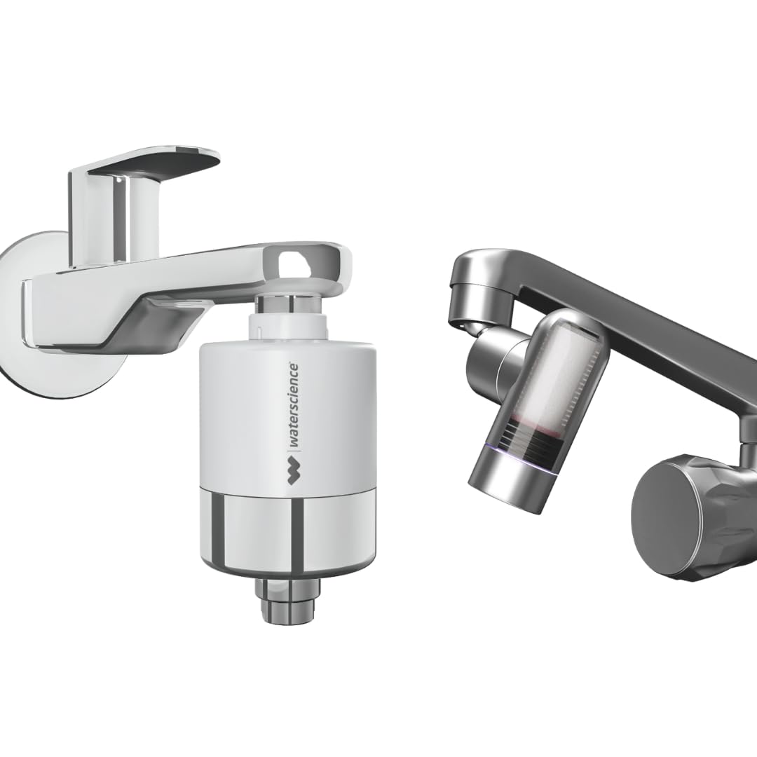 WaterScience Shower & Tap Filter for Hard Water + Tap Extender for Kitchen Sink with Filter (B0CWPG6KMH) Amazon Price History, Amazon Price Tracker