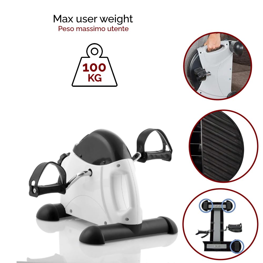 FFitness FMMB408B Cyclette Pedaliera da casa - Riabilitativa, Ginnastica ATTIVA, per anziani, riabilitazione infortuni | Bici Da Casa Easy Belt Bike Home Gym Braccia Gambe
