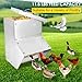 shengyi 11.5-55lbs Galvanized Chicken Feeder - Rat Proof Poultry Feeder with Lid Weatherproof Outdoor Coop Food Dispenser (11.5lbs 8.3x6.3x12.9in)