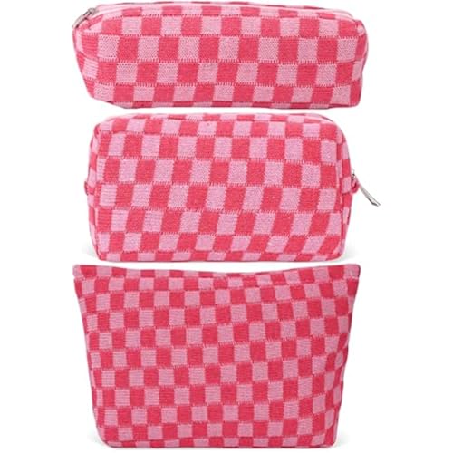 LYDZTION Makeup Bag Cosmetic Bag for Women,1Pcs Large Capacity Makeup Bags and 1Pcs Pencil Case Makeup Brushes Storage Bag Travel Toiletry Bag Organizer