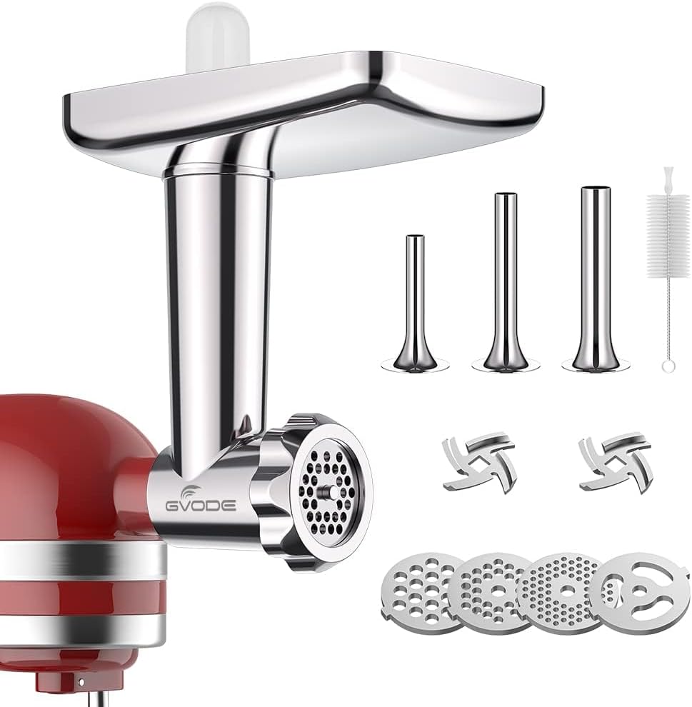 Stainless Steel Meat Grinder Attachment for Kitchen aid Stand Mixer,Dishwasher-Safe