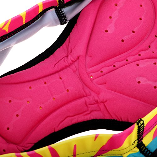 YIJU Andar de Bicicleta Roupa íntima Acolchoada de Bicicleta Ciclismo Briefs Shorts Calças Coloridas