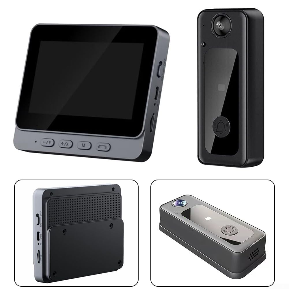Campanello Video Wireless 1080P TKMARS Con Schermo 4.3" IPS | Visione Notturna, IP65, Batteria Ricaricabile | Citofono Intelligente Per Casa