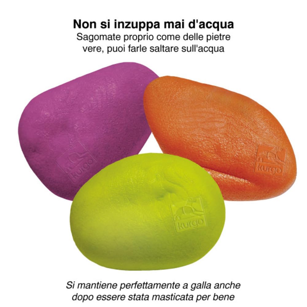 Kurgo - Gioco da Riporto per Cani adatto al Gioco in Acqua, con Struttura Resistente, Elementi Galleggianti, Colori Vivaci e Materiale Non Tossico - Confezione da 3