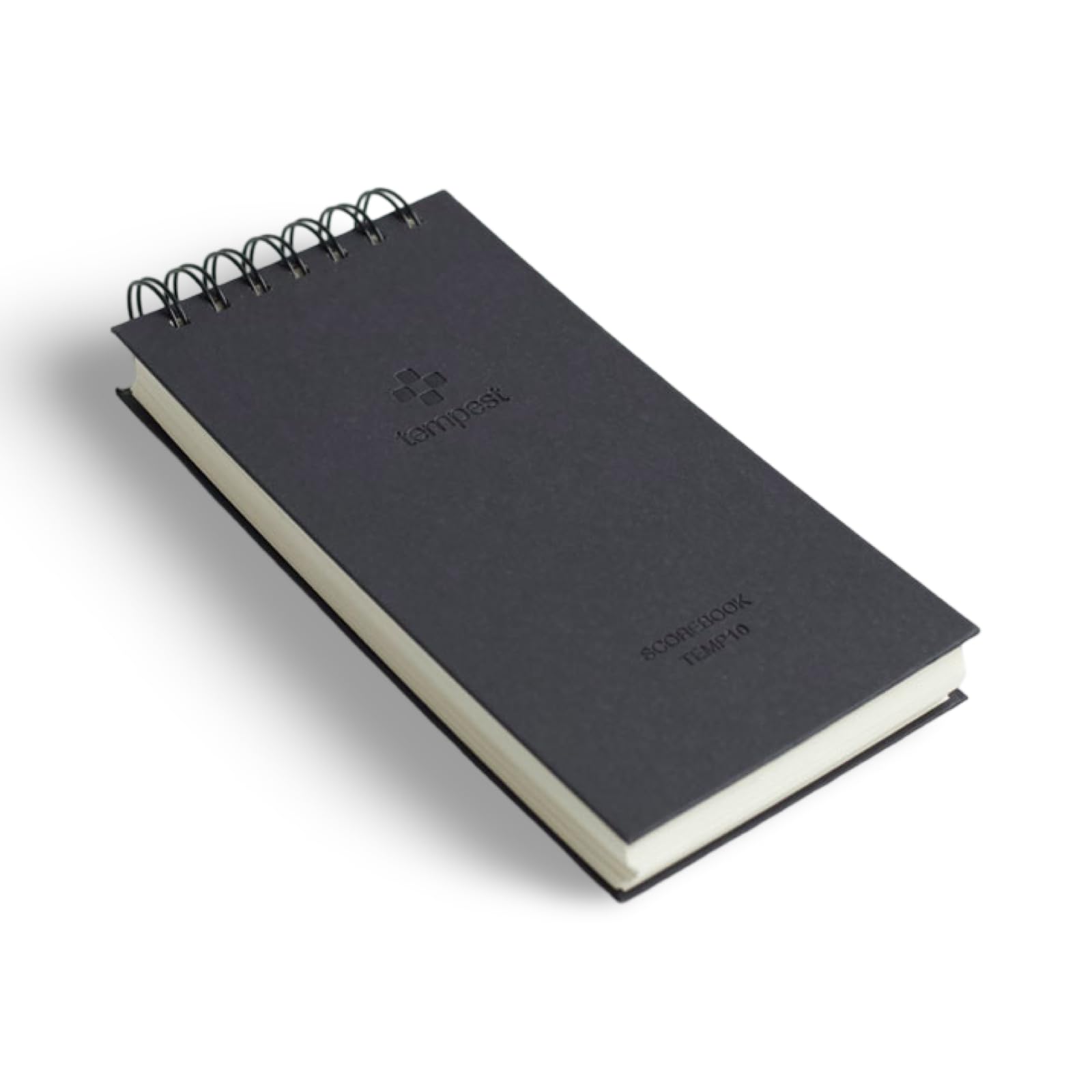 Tempest Premium Chess Notation Book - Hard Cover Tournament Scorebook, Thick Archival Proof Paper without Punch, Spiral Bound Top, Holds 200 Games