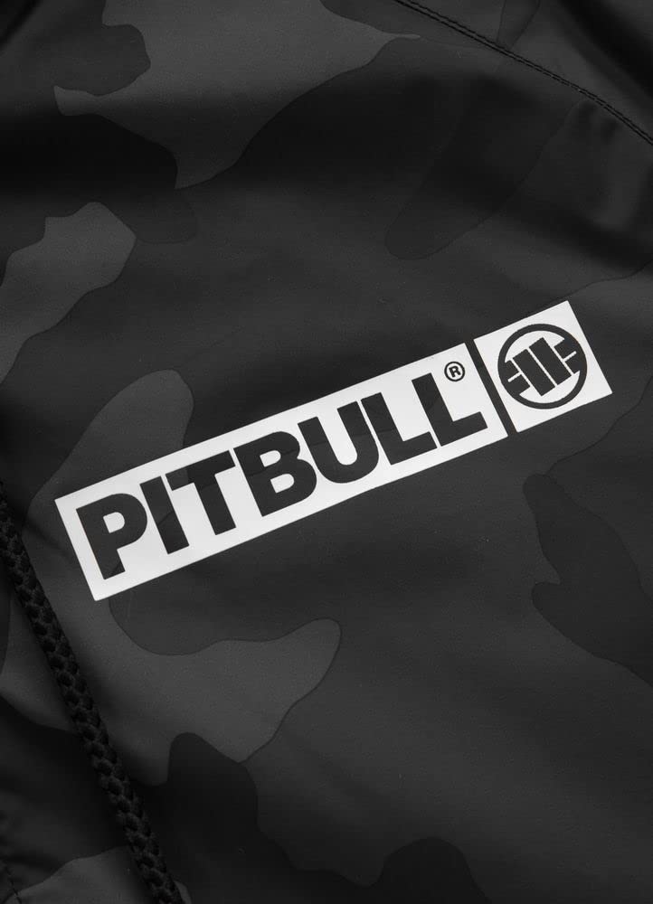 PITBULL - Chaqueta Cortavientos Hombre Deportiva con Capucha, West Coast, Chaqueta Ligera y Cremallera, Chaqueta Deportiva Transpirable para Exterior, Bolsillos con Cremallera