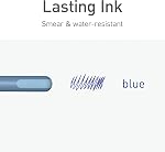 Pentonic Stylos à bille, 10-Pack, Barreau bleu pâle givré à l'encre bleue 0.7mm Fine Point, Stylos d'écriture lisses pour le journaling, Note-Take, Bureau & Fournitures scolaires, encre résistante aux frottis, ensemble de stylos en vrac