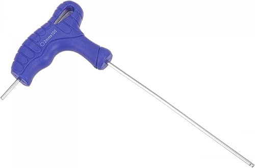 uxcell Llave inglesa con mango en T de llave hexagonal de extremo de bola de 0.079 in, acero métrico CR-V