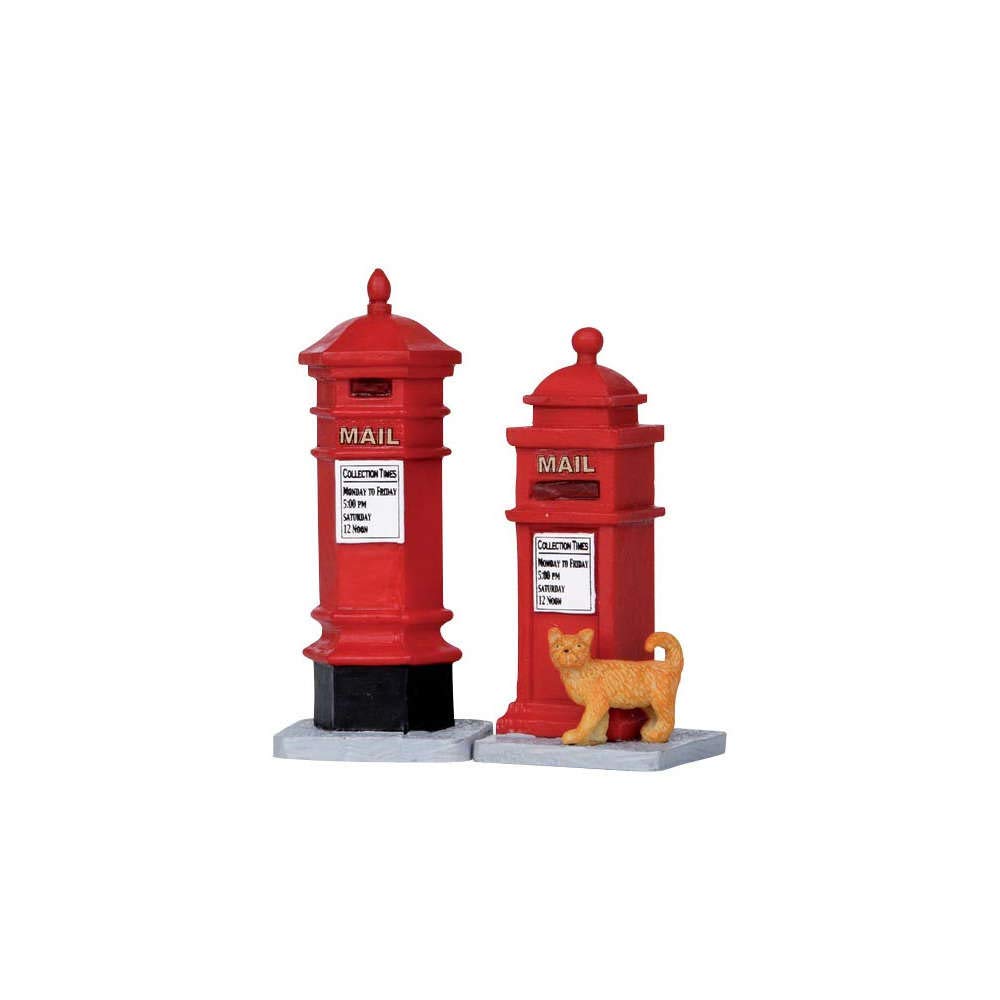 Christmas Village Victorian Mailboxes Set Of 2-14362