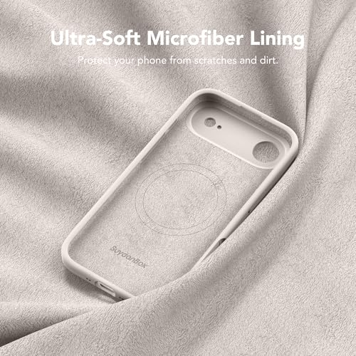Image of Magnetic for iPhone Air Case, Compatible with MagSafe, [Full Camera Protection][Screen Protector] Silicone Shockproof Protective Phone Case for iPhone 17 Air 6.5 inch, Stone