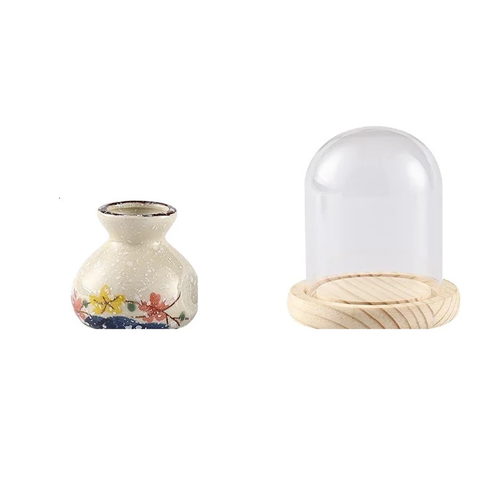 NFEKLFI toothpick holder 2pcs Retro Toothpick Box Home Cotton Swabs Jar Ceramic Pot Glass Dust Cover Modern Exquisite Decoration for home(Green)