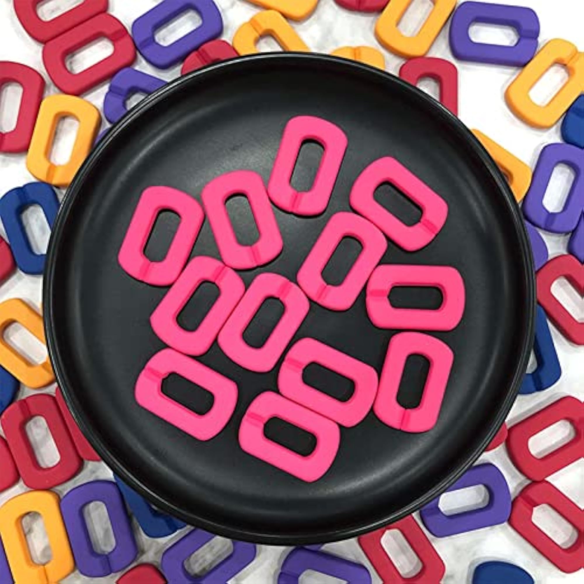 30x Chain Link Rings Decorative Crafts Chains for DIY Anklet