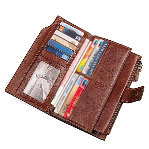 Men's Leather Wallet Long Section of a Business Man Bag Leather Clutch Wallet Card Package4