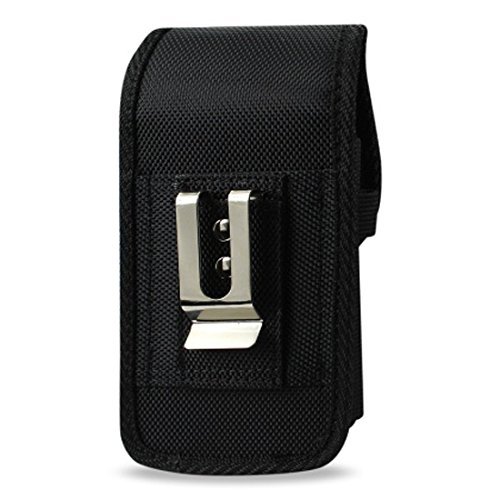 Golden Sheeps Military Grade Heavy Duty Holster Nylon Metal Clip Compatible With Flip Phone Or Smartphone Up To 4.25X2.25X0.85 Inch In Dimensions, Rugged Nylon Canvas Carrying Case With Belt Clip #TOP1