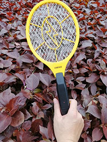 Electric Fly Swatter - Bug Zapper - Best High Voltage Handheld Mosquito Killer - Wasp, Fruit Fly, Insect Trap Racket for Indoor, Travel, Camping and Outdoor Control (2 AA Batteries Included) - Thumbnail 6