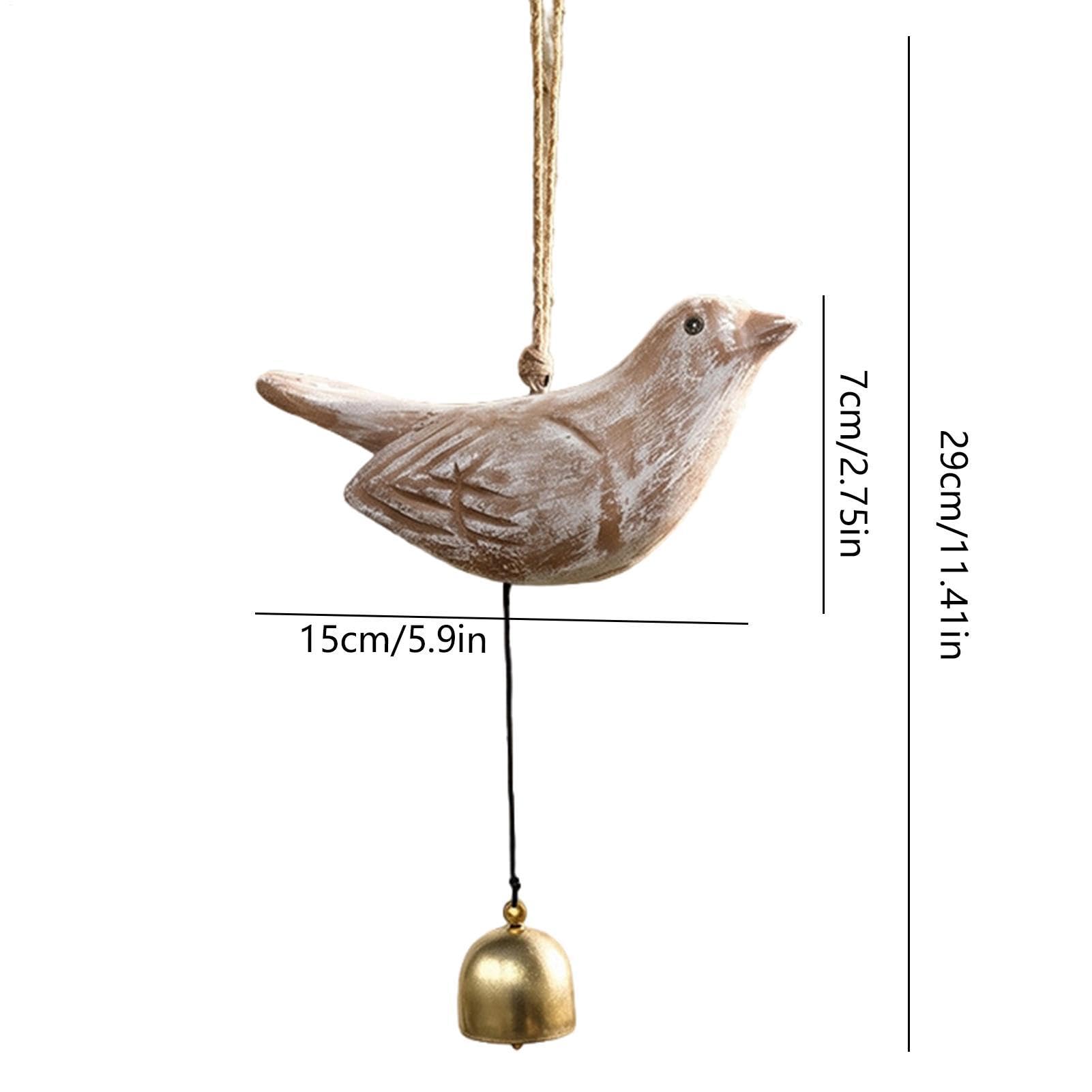 Dekoracyjne dzwonki wietrzne, drewniany ornament koliber, dzwon dźwiękowy ze wzorem, biżuteria ogrodowa z akcentami, 29 x 15 x 7 cm, dekoracja zewnętrzna, artystyczne akcesoria na taras