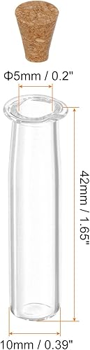 Miniatura 2 de HARFINGTON 20 mini botellas de vidrio con tapones de corcho, frascos de vidrio pequeños en forma de botella, pequeños frascos de vidrio