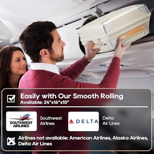 Joyway Hard Shell Luggage Sets 3 Pieces with Spinner Wheels, Lightweight Suitcase Set with Tsa Lock and Corner Protectors, Suitable for Travel Women and Men, White4