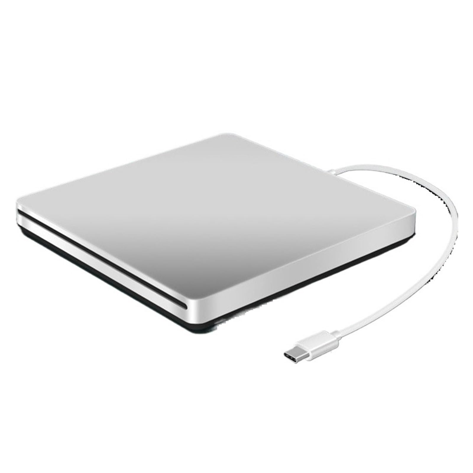 Reproductor de DVD Unidad De CD/DVD Externa USB Tipo C Reproductores De Películas De CD Sin Unidad Portátil(Silver)