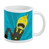 Adventure Time Lemongrab Unacceptable Ceramic Coffee Mug, Novelty Gift Mugs for Coffee, Tea and Hot Drinks, 11oz, White