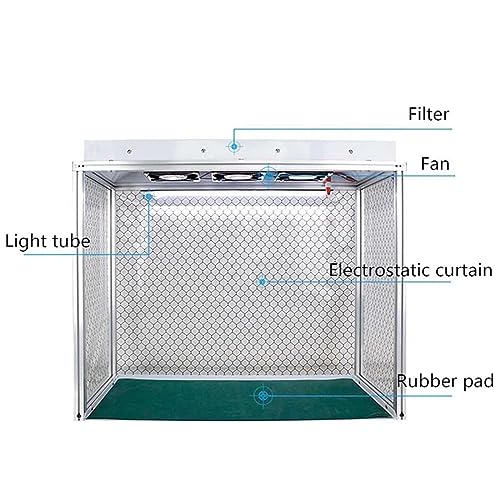 Postazione di lavoro del filtro HEPA, banco pulito di flusso laminare verticale a 3 venile.Scrivania senza polvere di alluminio per la riparazione LCD del telefono, laboratorio, saldatura.Operazione t