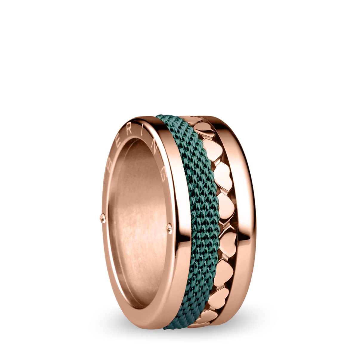 BERING Arctic Symphony Collection Mississippi Anillo para mujer de acero inoxidable con acabado en plateado brillante