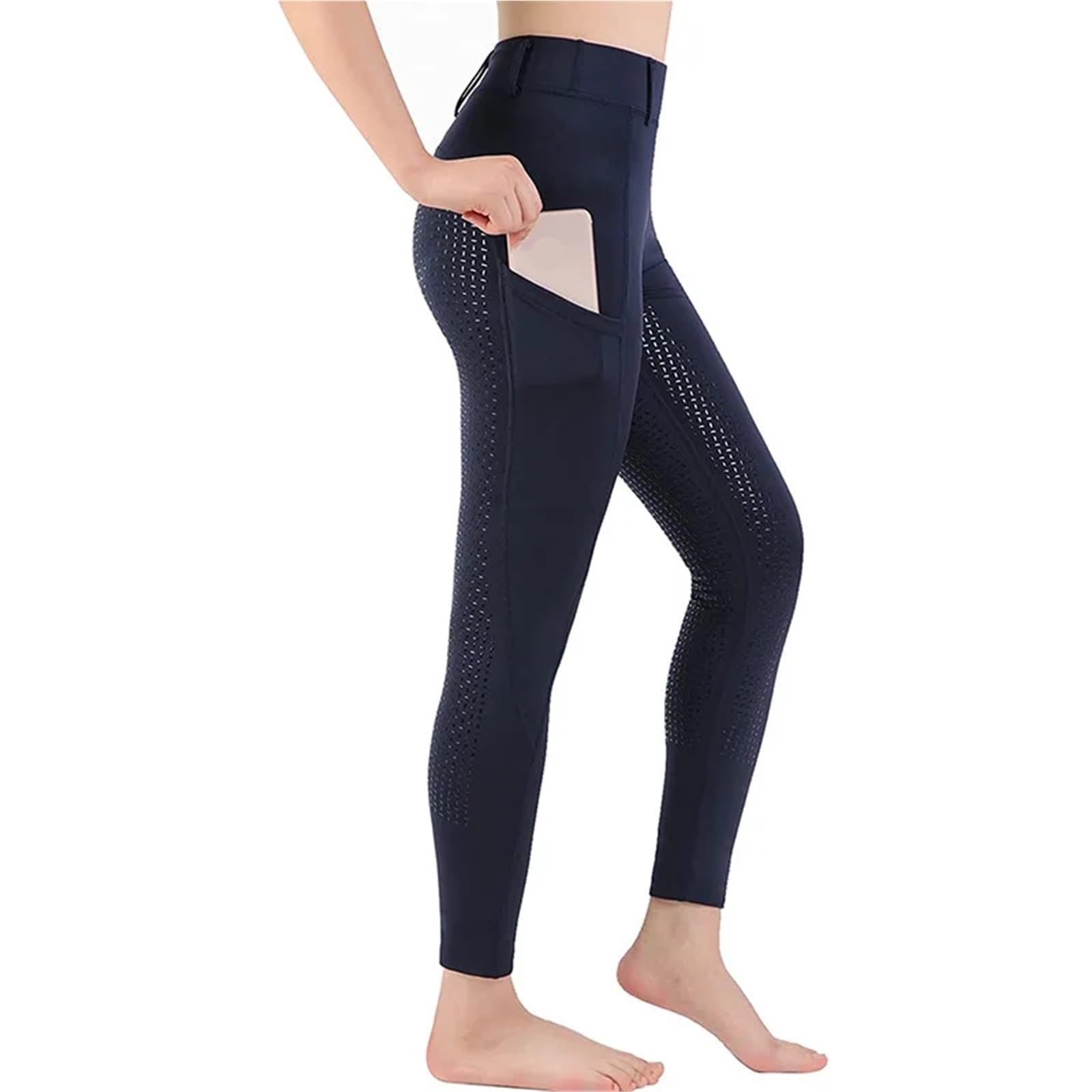 Vollbesatz Reithose aus Silikon Anti-Pilling Reitstrumpfhose Damen Reitbekleidung Für Reitsport