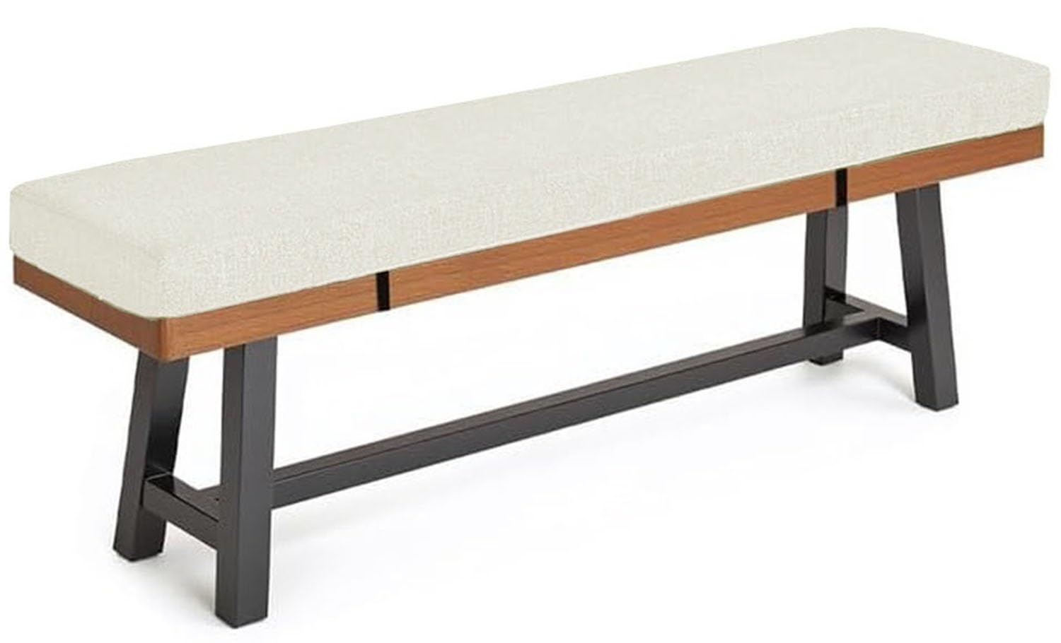 ELYSYSRL Outdoor Bench Cushion 140cm/100cm/120cm/150cm/220 x 40cm for Indoor Garden Furniture, Non Slip Pad Patio Kitchen Sofa Bench Cushions for Dinning Bench Swing Window Seat Pad(Beige,100x35x3cm)